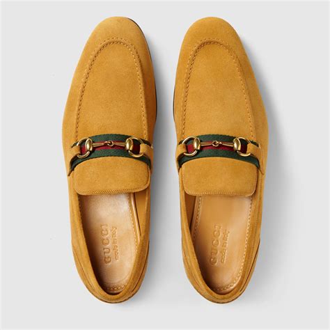 used men's gucci horsebit loafers|Gucci suede horsebit loafer.